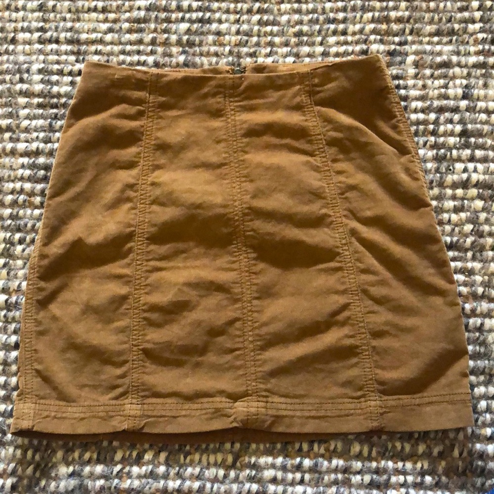 Camel Brown Corduroy Free People skirt